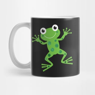 Cute Sparkly Dancing Green Frog Mug